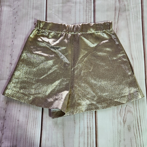 **SOLD** NWT Maje High Waist Gold Metallic Silk Blend Shorts | Women's Size 2-4 - Picture 5 of 14